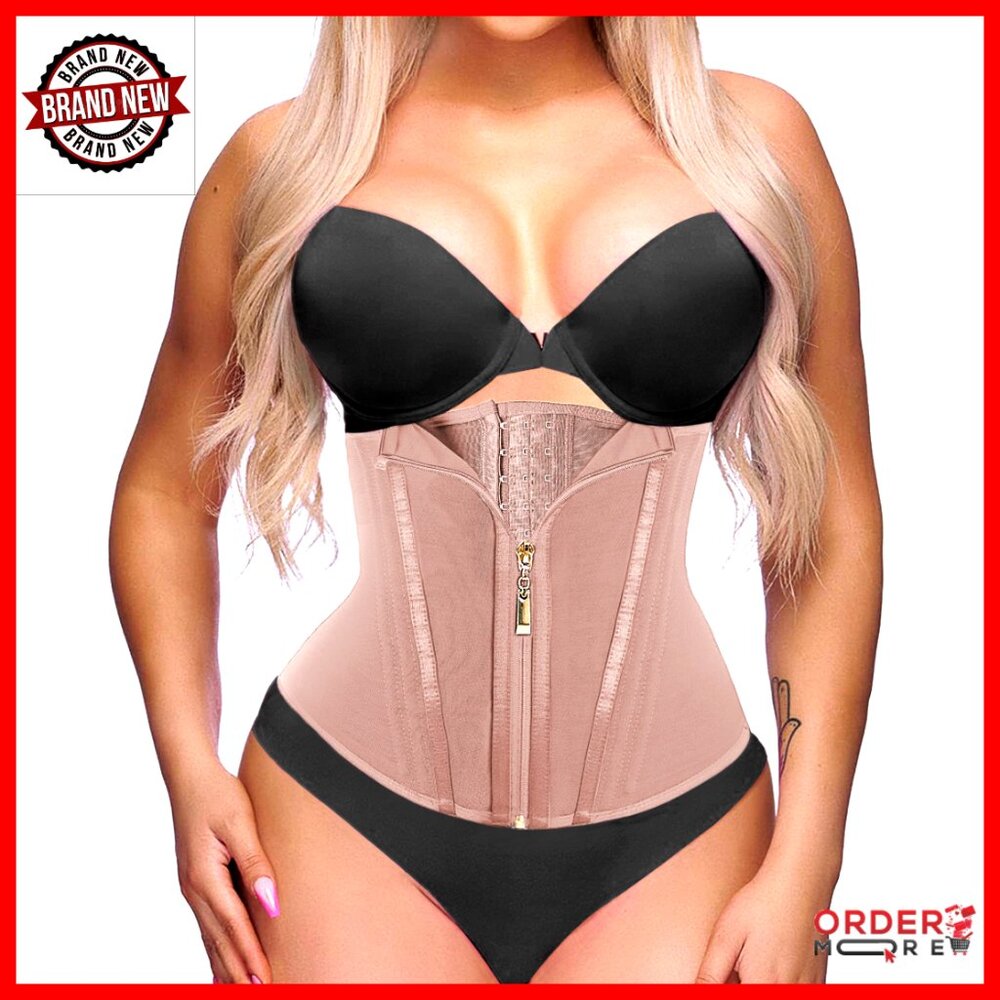 Mesh Modal Waist Trainer Corset Shapewear Tummy Control Girdle Adjustable Zipper